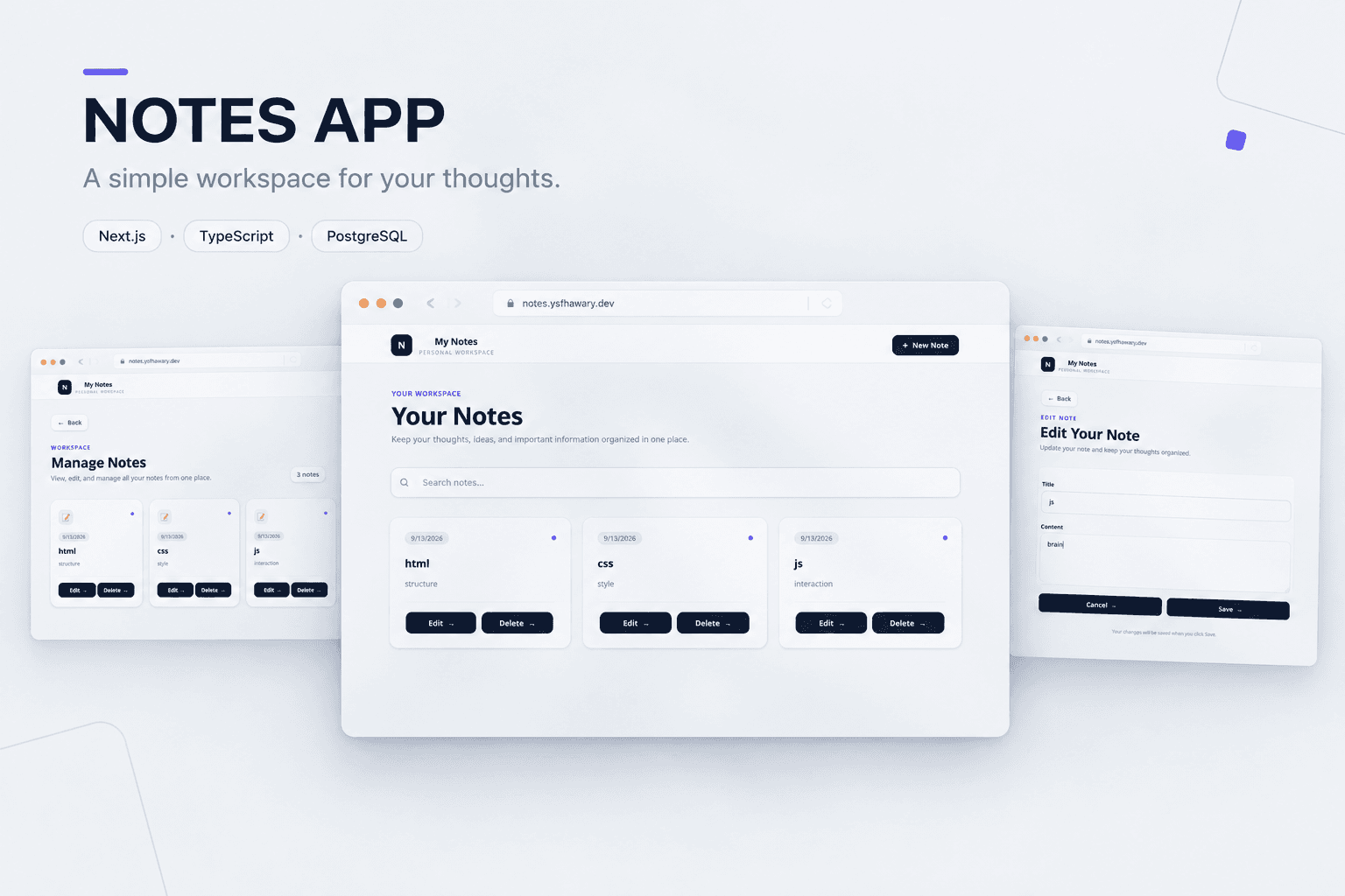 Notes App project cover